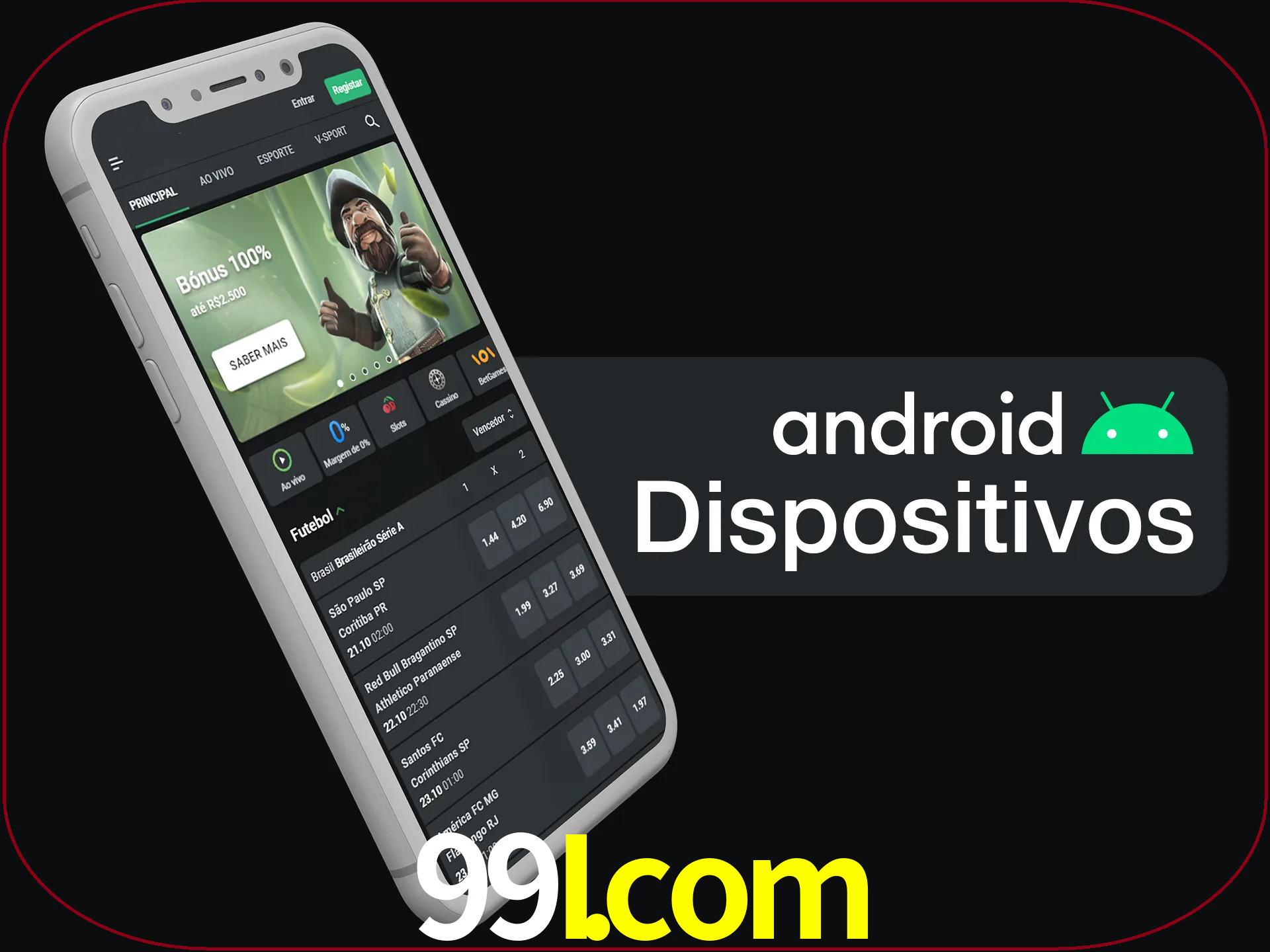 O aplicativo suporta a maioria de todos os dispositivos Android.