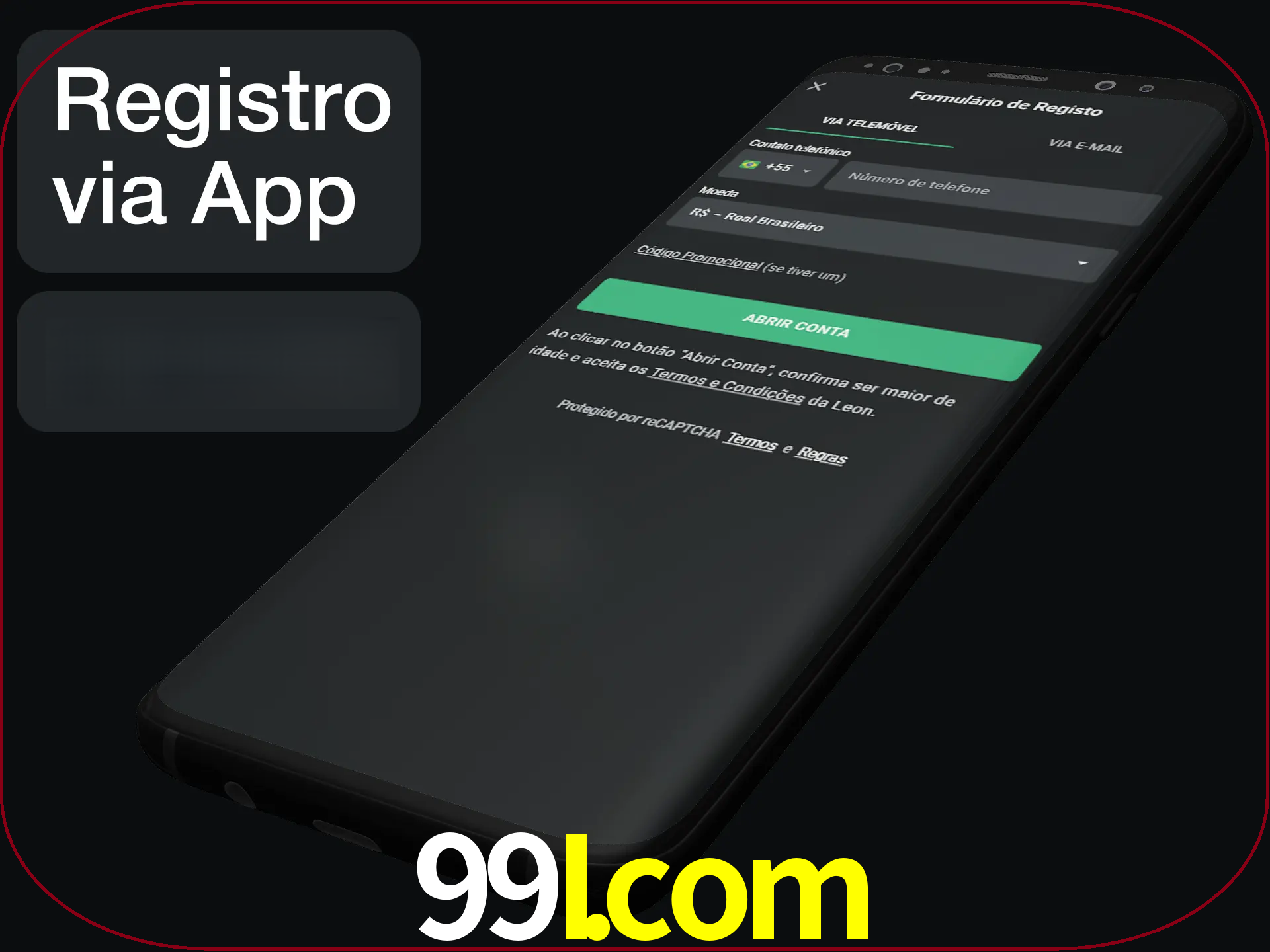 Registre-se quiclly em LeonBet usando o aplicativo.